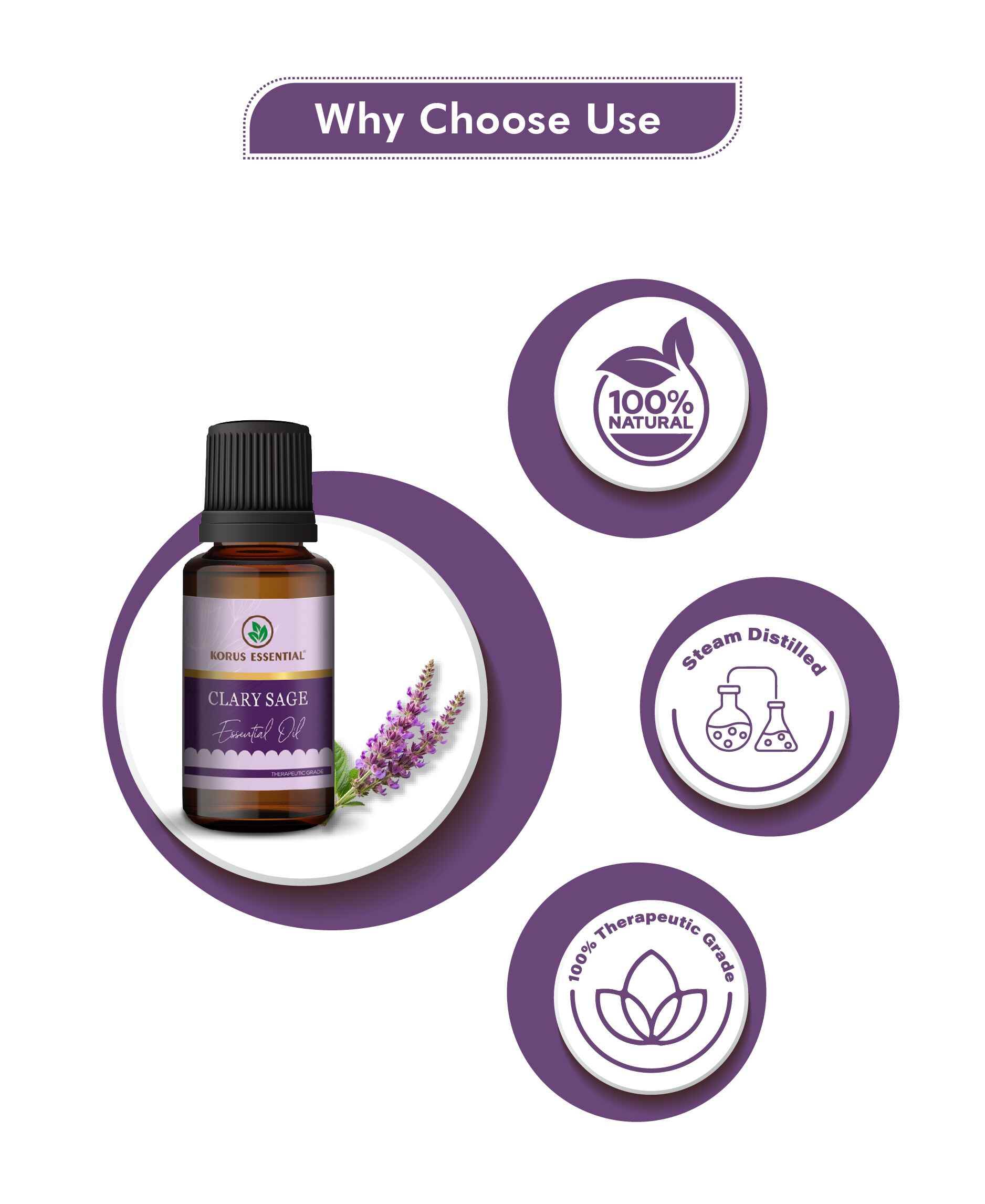 Korus Essential Clary Sage Oil - 15ml - Health N Wellness Shop