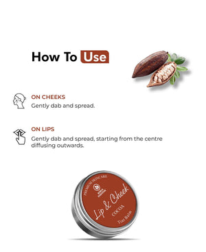 Korus Essential Cocoa Lip & Cheek Tint Balm 8gm - Natural 2 - in - 1 Makeup - Health N Wellness Shop