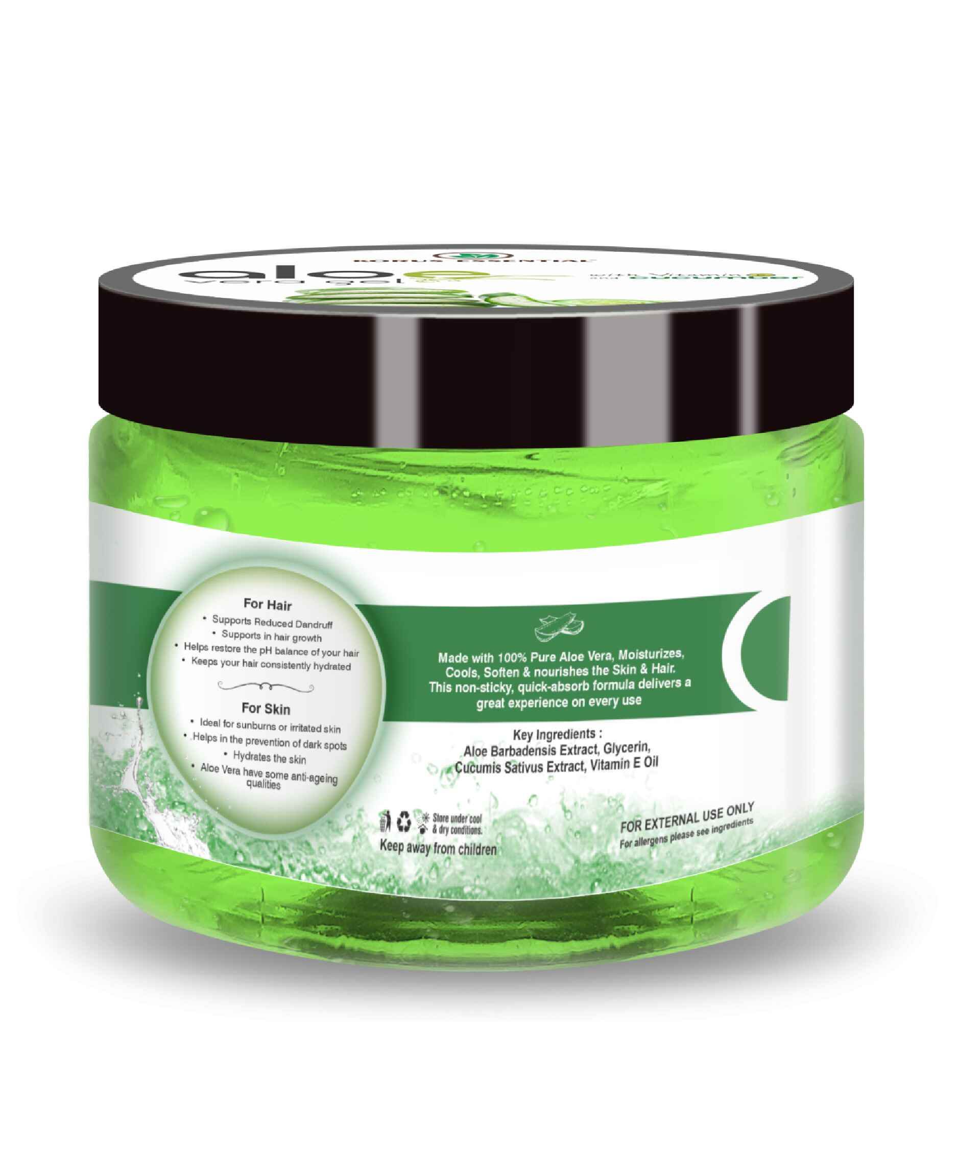 Korus Essential Aloe Vera Gel 200gm - Cucumber & Vitamin E - Health N Wellness Shop