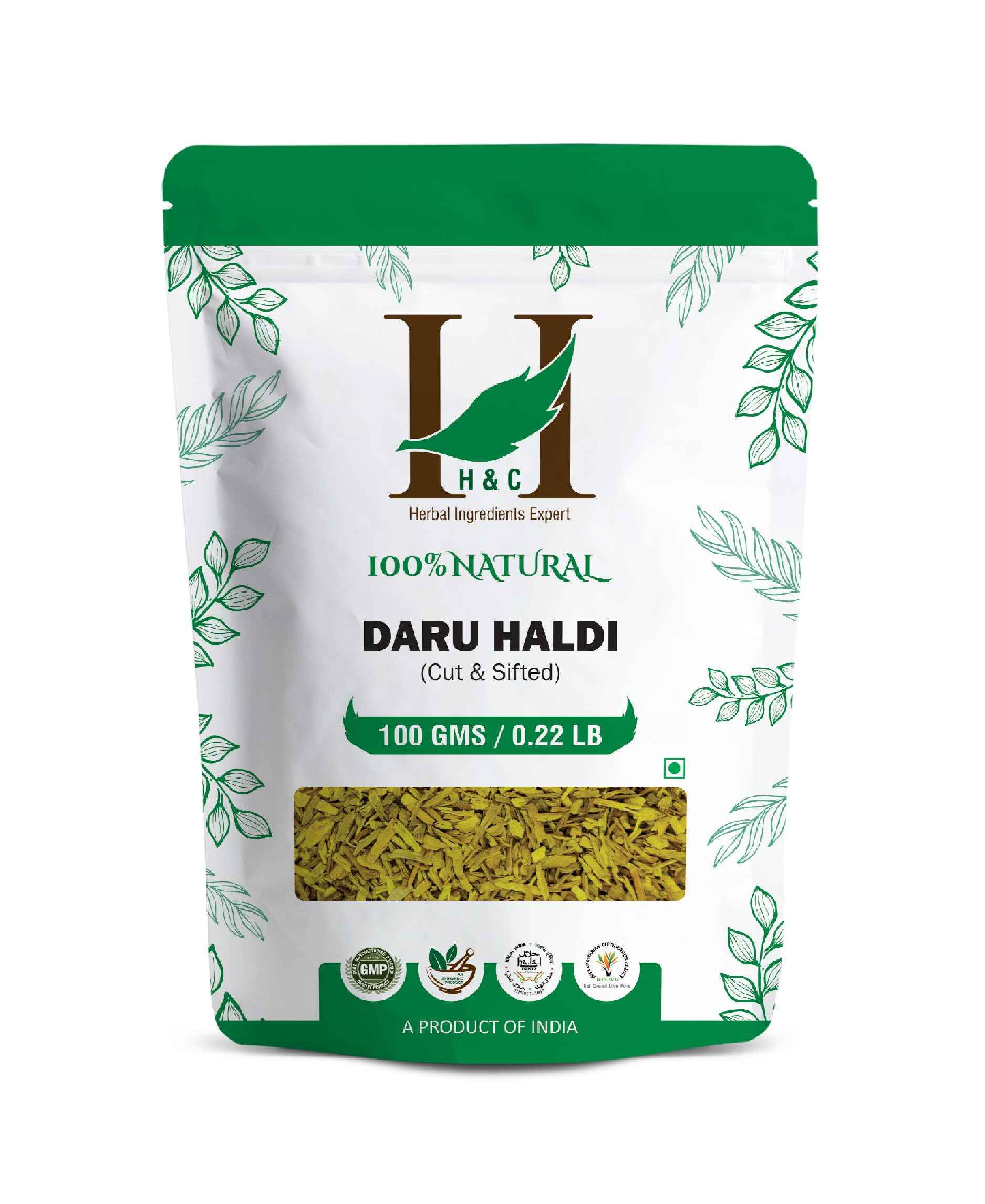 H&C Natural Daru Haldi (Berberine) Cut & Sifted 100gm - Supports Healthy Blood Sugar & Digestion - Health N Wellness Shop