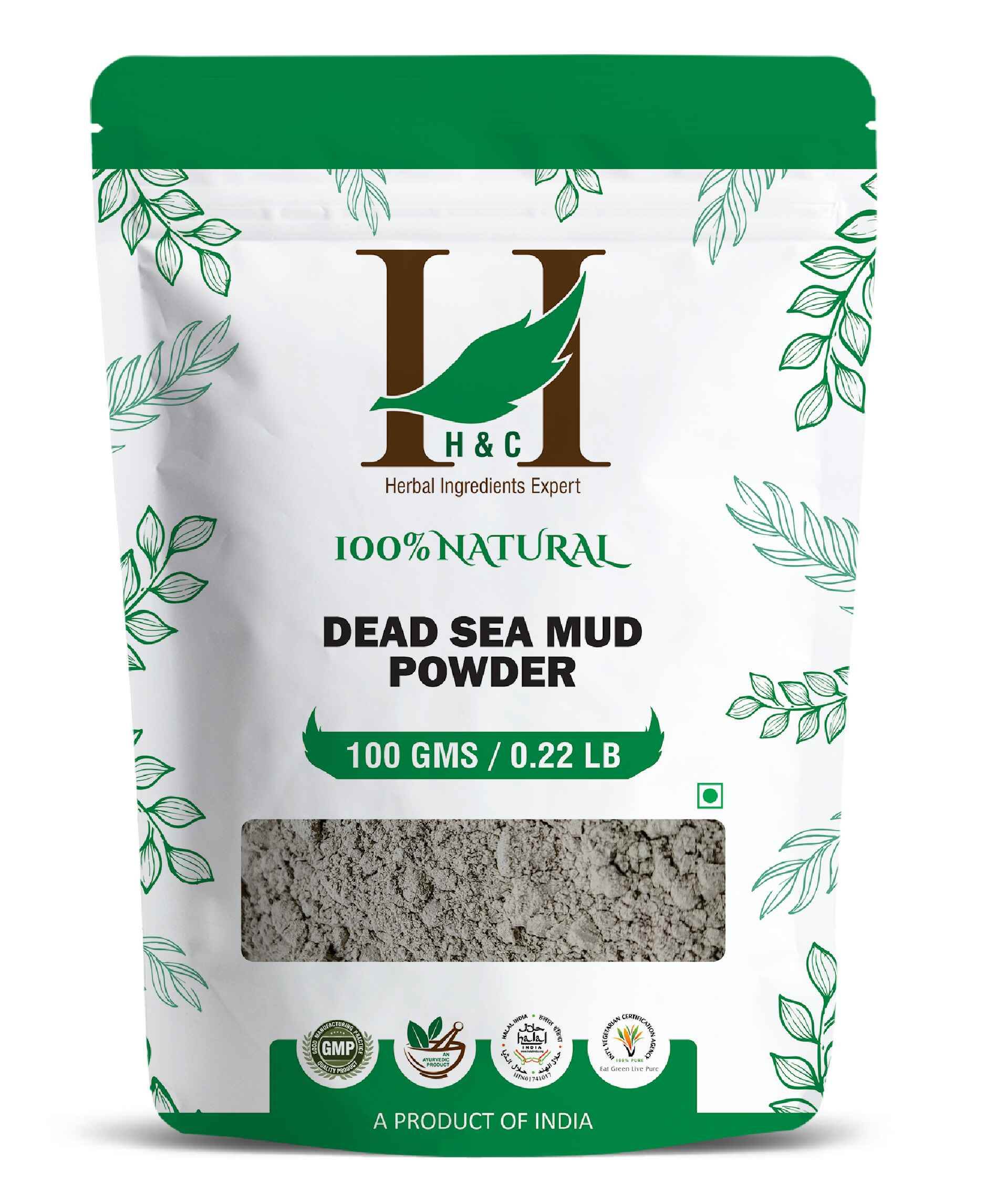 H&C Natural Dead Sea Mud Powder 100gm - Mineral - Rich Detox & Rejuvenation - Health N Wellness Shop