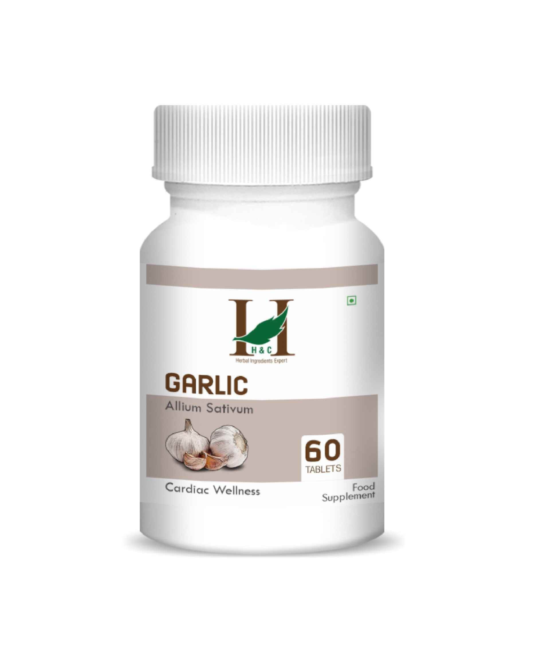 H&C Natural Garlic Tablet 350mg - Heart Health & Immunity Support - Health N Wellness Shop