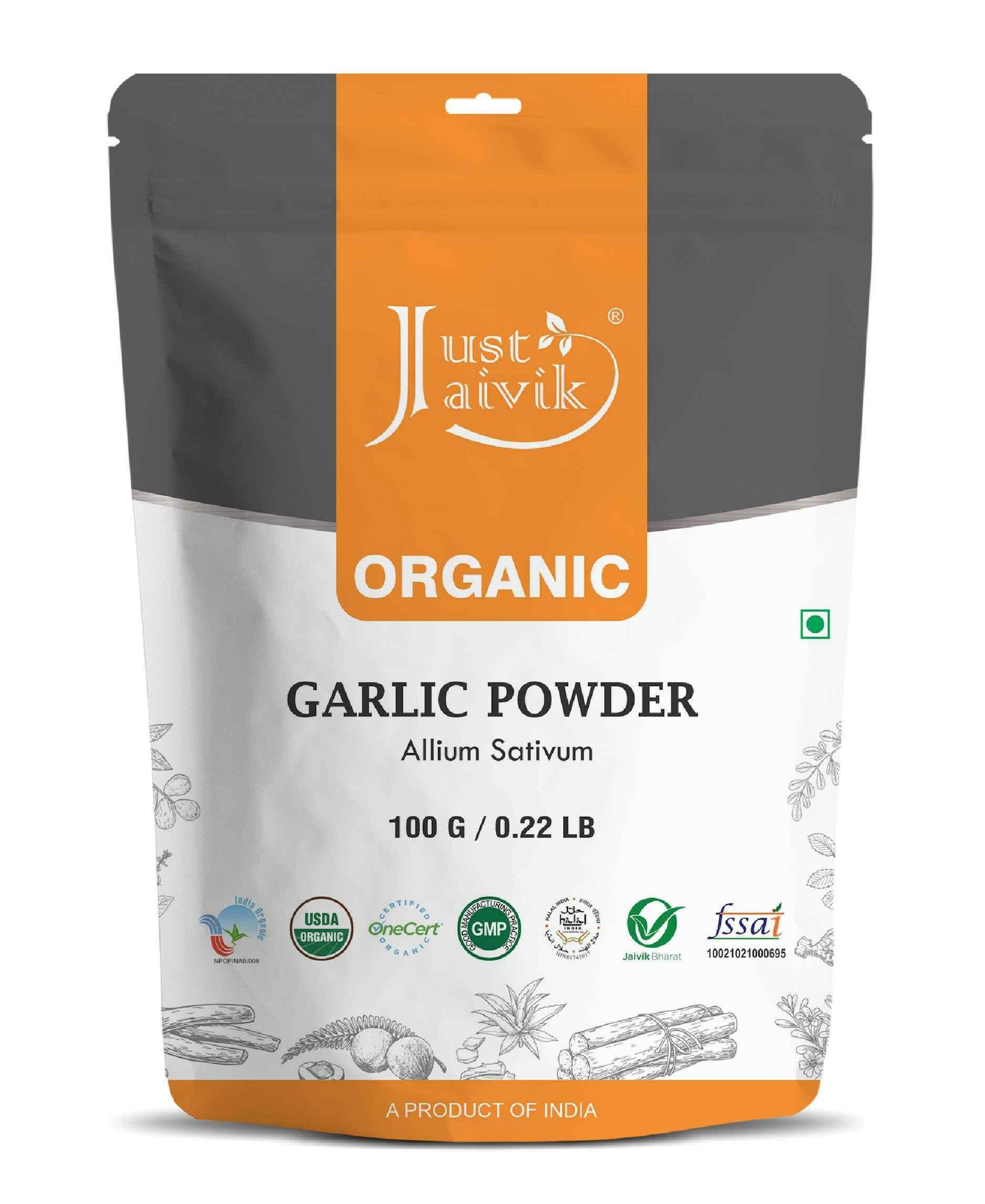 Just Jaivik Organic Garlic Powder 100g - Heart Health & Immunity - Health N Wellness Shop