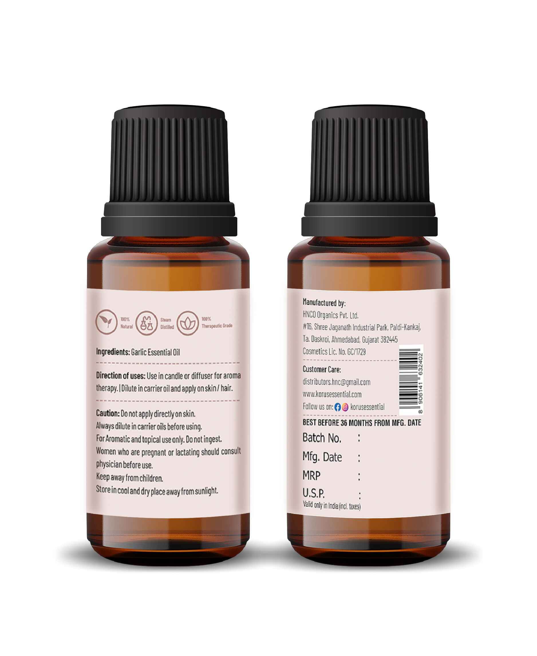 Korus Essential Garlic Oil - 15ml - Health N Wellness Shop