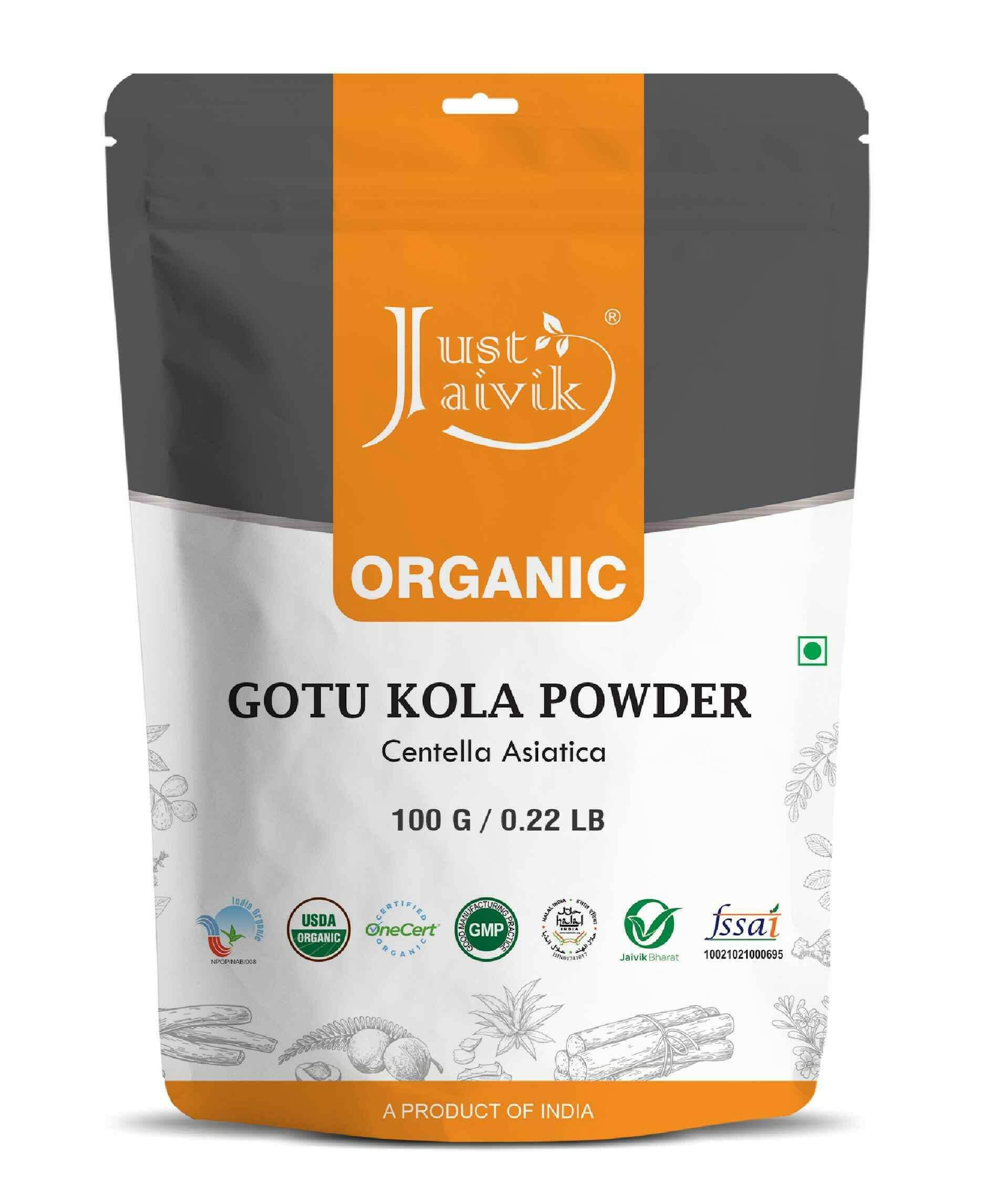 Just Jaivik Organic Gotu Kola Powder 100gm - Brain Health - Health N Wellness Shop