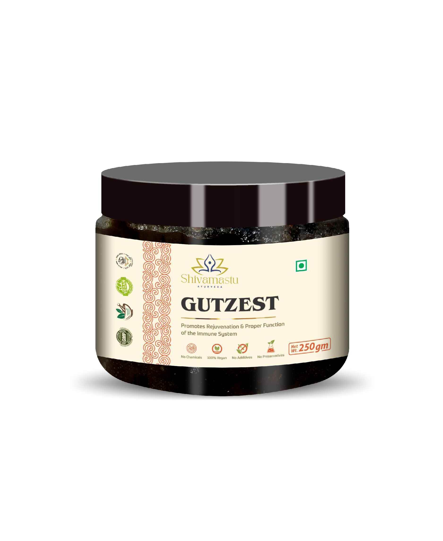 Shivamastu Ayurveda GUTZEST - Chyawanprash 250gm (0.55 lb) – Ayurvedic Herbal Jam with 52 Ayurvedic Herbs - Health N Wellness Shop