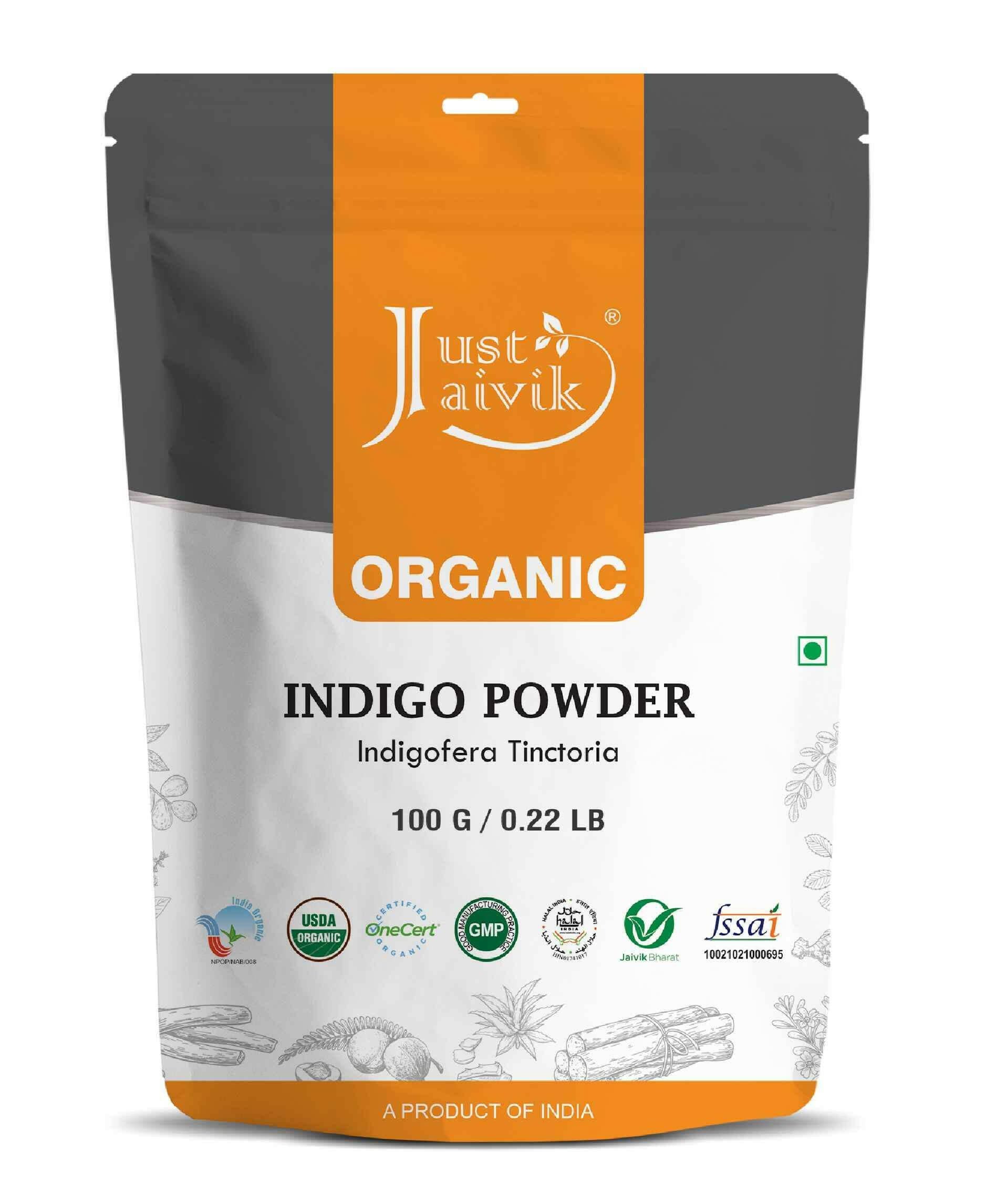 Just Jaivik Organic Indigo Powder 100gm - Natural Hair Dye - Health N Wellness Shop