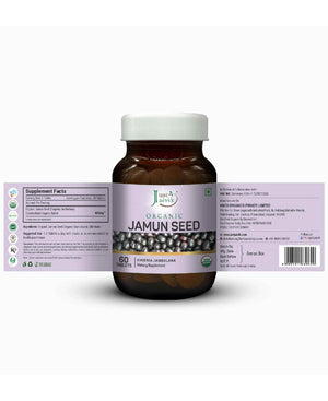 Just Jaivik Organic Jamun Seed Tablets for Natural Blood Sugar Control and Metabolic Health - Health N Wellness Shop