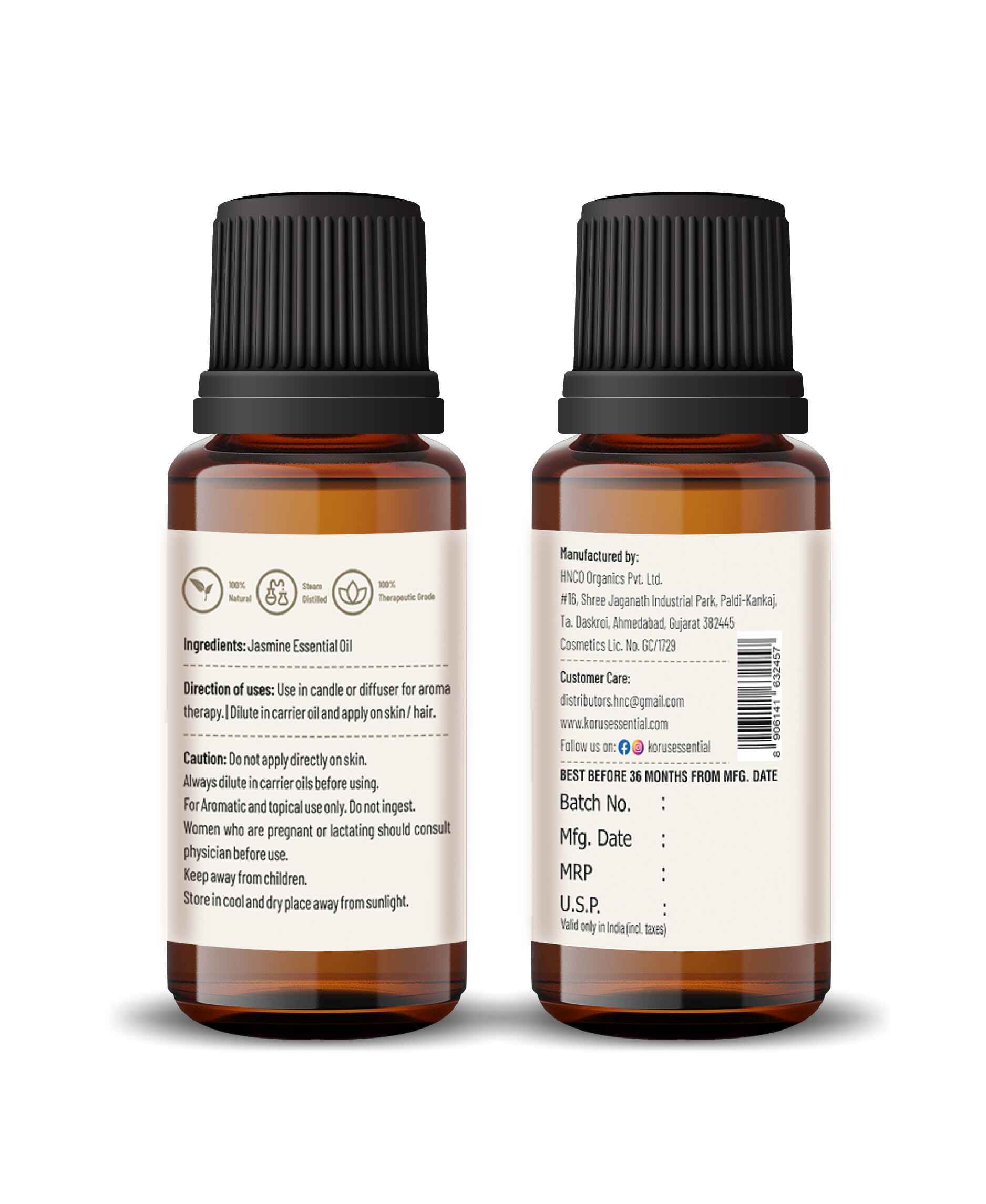 Korus Essential Jasmine Oil: Pure, Aromatic & Skin - Loving Wellness - Health N Wellness Shop