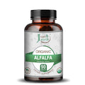 Just Jaivik Organic Alfalfa Caplets - Natural 750mg Herbal Supplement for Digestion, Immunity & Metabolism Support - Health N Wellness Shop