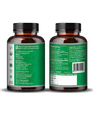 Just Jaivik Organic Aloe Vera Caplets - Natural Supplement for Skin, Digestion & Immunity - Health N Wellness Shop