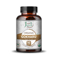 Just Jaivik Organic Gokharu Caplets - Natural Herbal Supplement for Energy, Muscle Growth & Vitality - Health N Wellness Shop