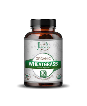 Just Jaivik Organic Wheatgrass Caplets – Natural Detox & Energy Boosting Superfood Supplement - Health N Wellness Shop