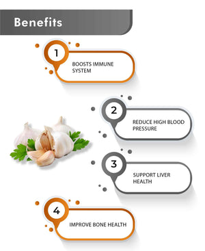 Just Jaivik Organic Garlic Caplets – Natural Heart Health & Immunity Support with 100% Organic Garlic - Health N Wellness Shop