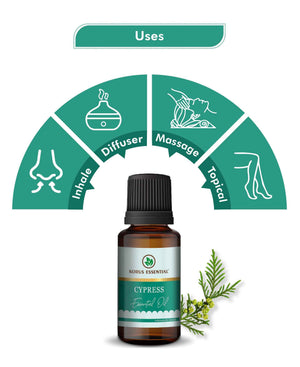 Korus Essential Cypress Oil – Therapeutic Grade for Respiratory Health, Muscle Relief & Skincare - Health N Wellness Shop