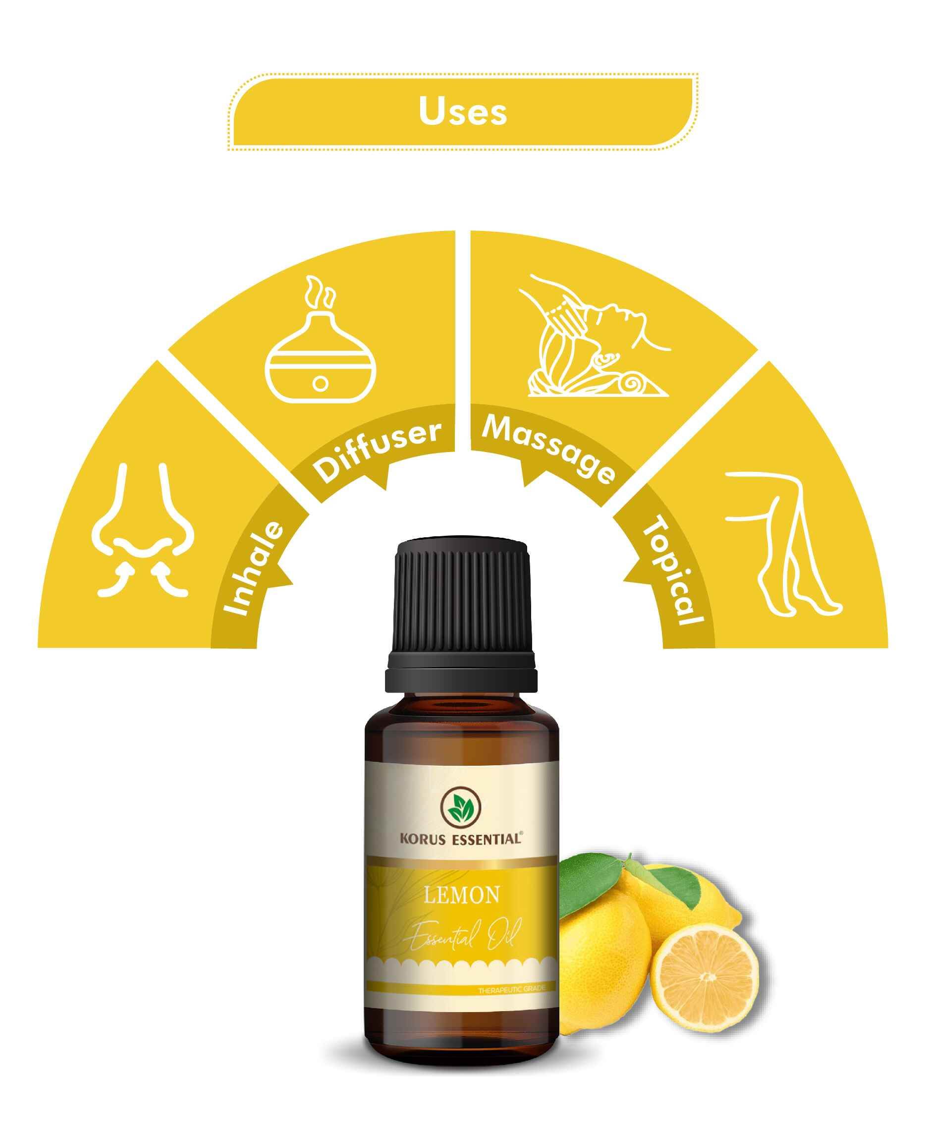 Korus Essential Lemon Oil – 100% Pure & Natural - Health N Wellness Shop