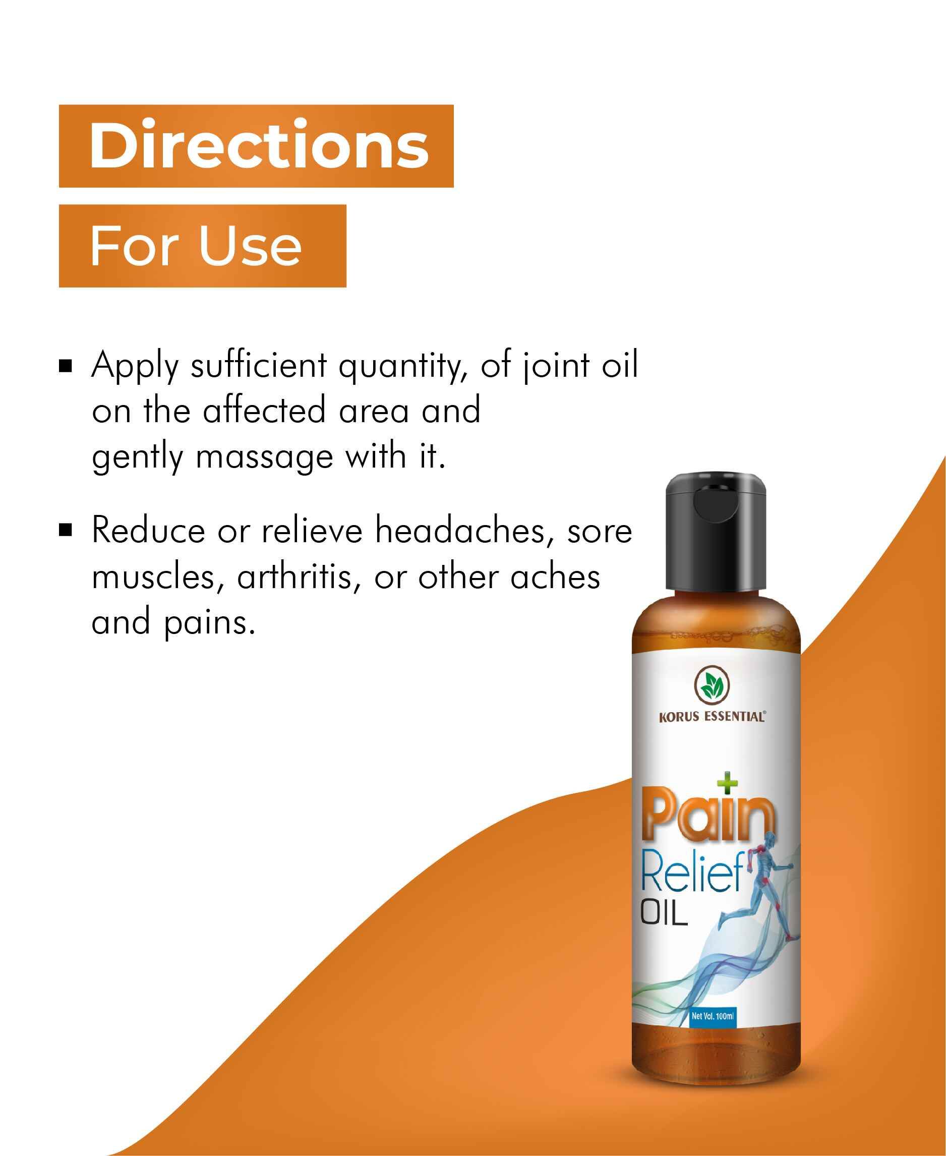 Korus Essential Pain Relief Oil 100ml - Ayurvedic Massage Oil for Muscle & Joint Pain - Health N Wellness Shop