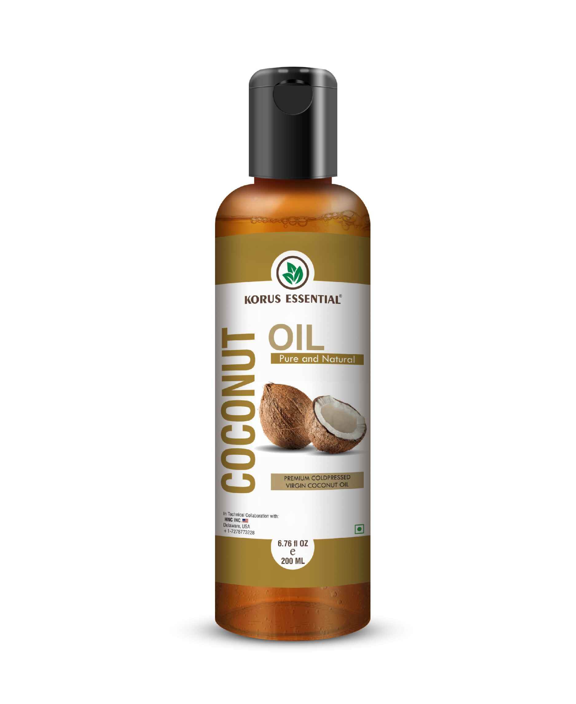 Korus Essential Cold - Pressed Virgin Coconut Oil 200ml - Health N Wellness Shop