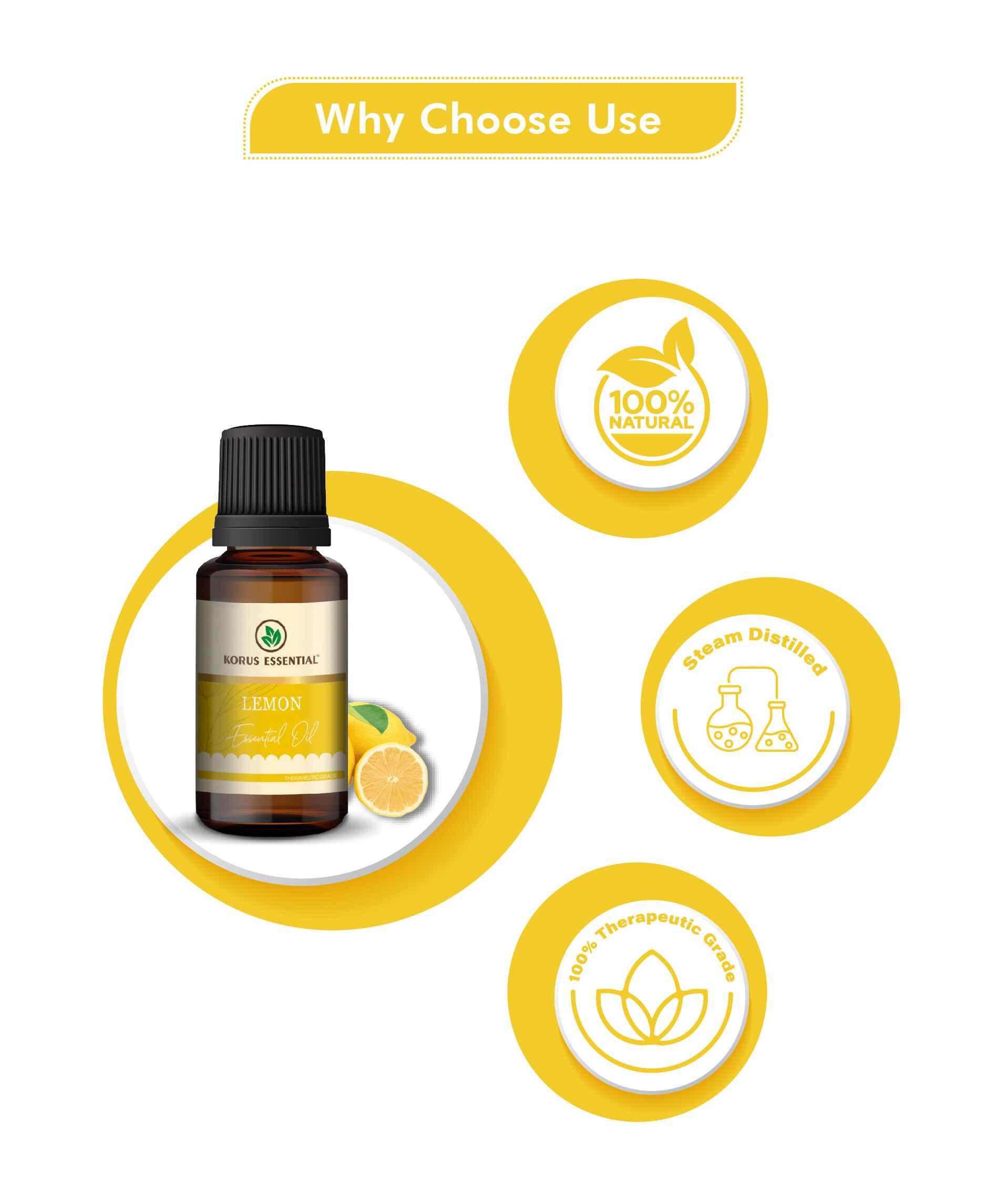Korus Essential Lemon Oil – 100% Pure & Natural - Health N Wellness Shop