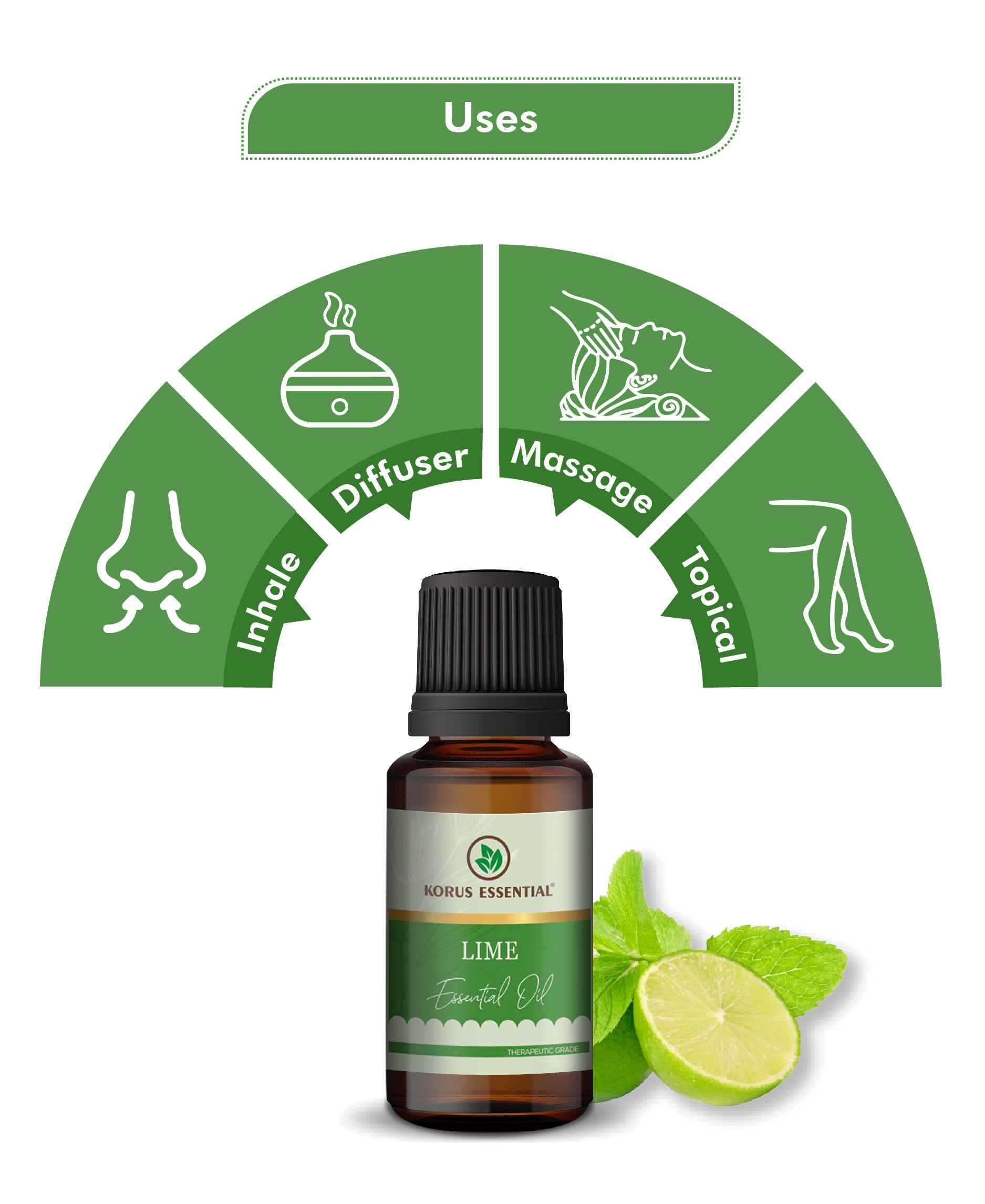 Korus Essential Lime Oil - 15ml - Health N Wellness Shop