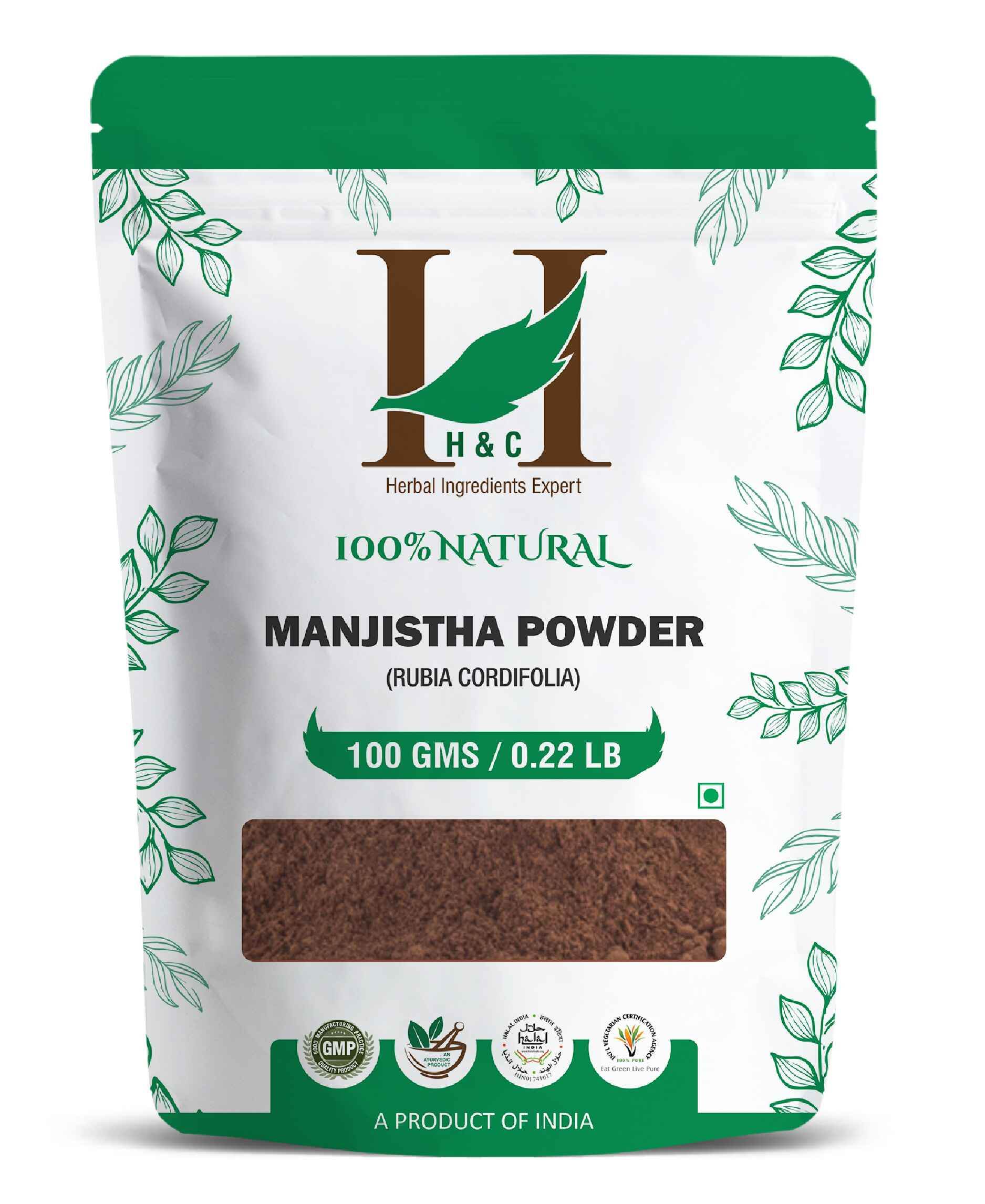 H&C Natural Manjistha Powder 100gm - Blood Purifier & Glowing Skin - Health N Wellness Shop