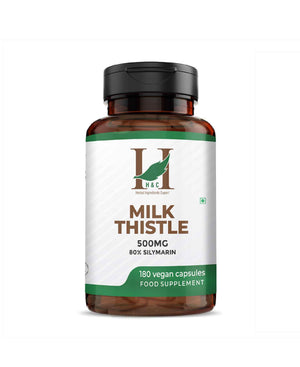 Milk Thistle Capsules 500mg - 80% Silymarin Extract for Liver Support & Detox | 180 Veg Capsules - Health N Wellness Shop