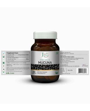 Just Jaivik Organic Mucuna Tablets - Natural Herbal Supplement for Energy, Stress Relief & Sexual Health - Health N Wellness Shop