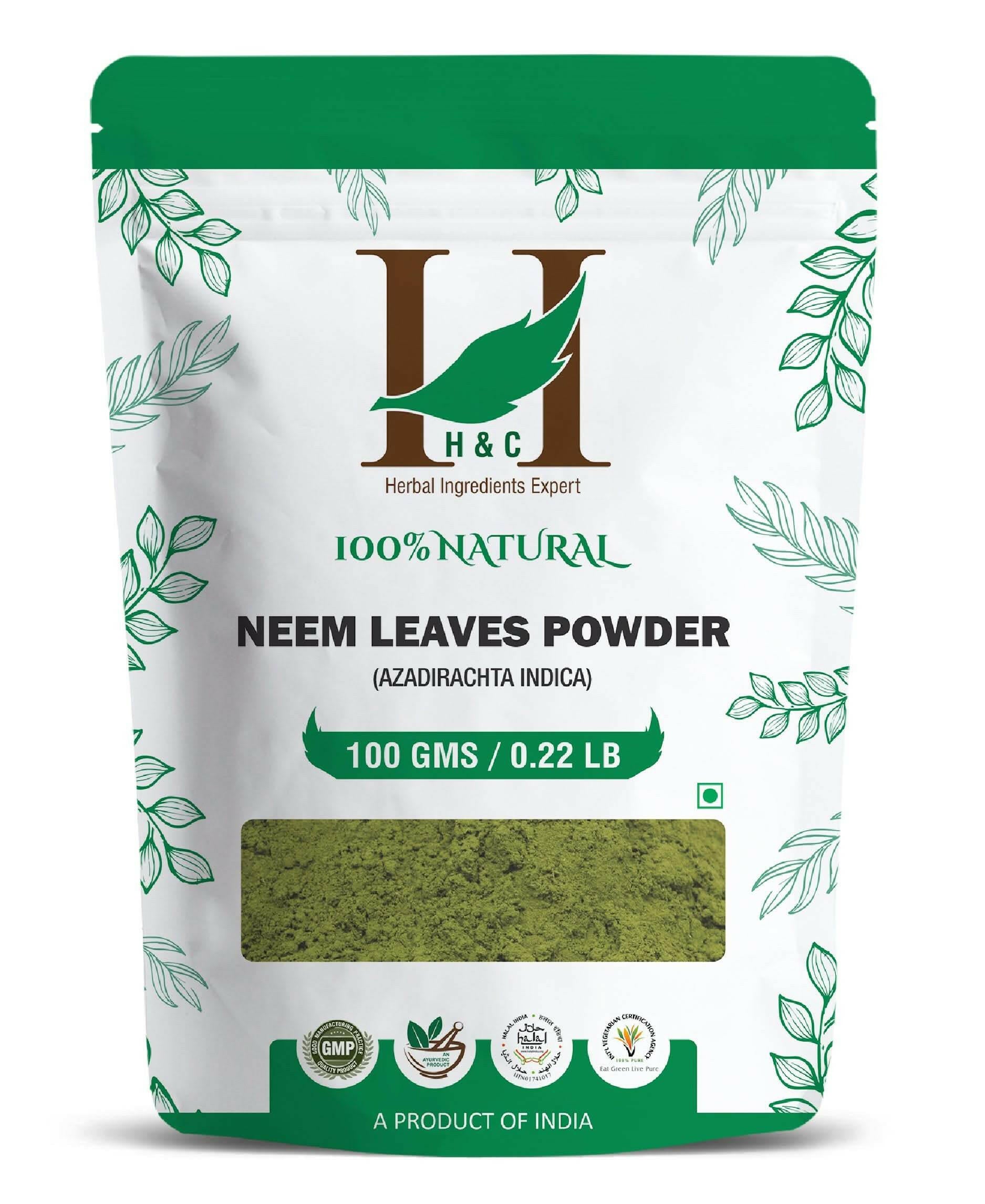 H&C Natural Neem Powder 100gm - Antibacterial Skin & Hair Care - Health N Wellness Shop