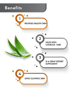 Just Jaivik Organic Aloe Vera Caplets - Natural Supplement for Skin, Digestion & Immunity - Health N Wellness Shop