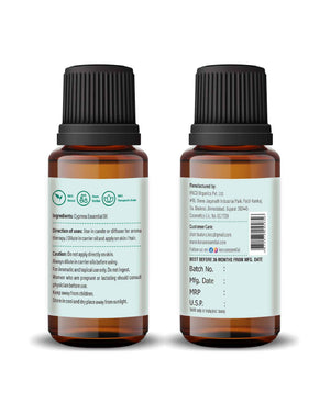 Korus Essential Cypress Oil – Therapeutic Grade for Respiratory Health, Muscle Relief & Skincare - Health N Wellness Shop