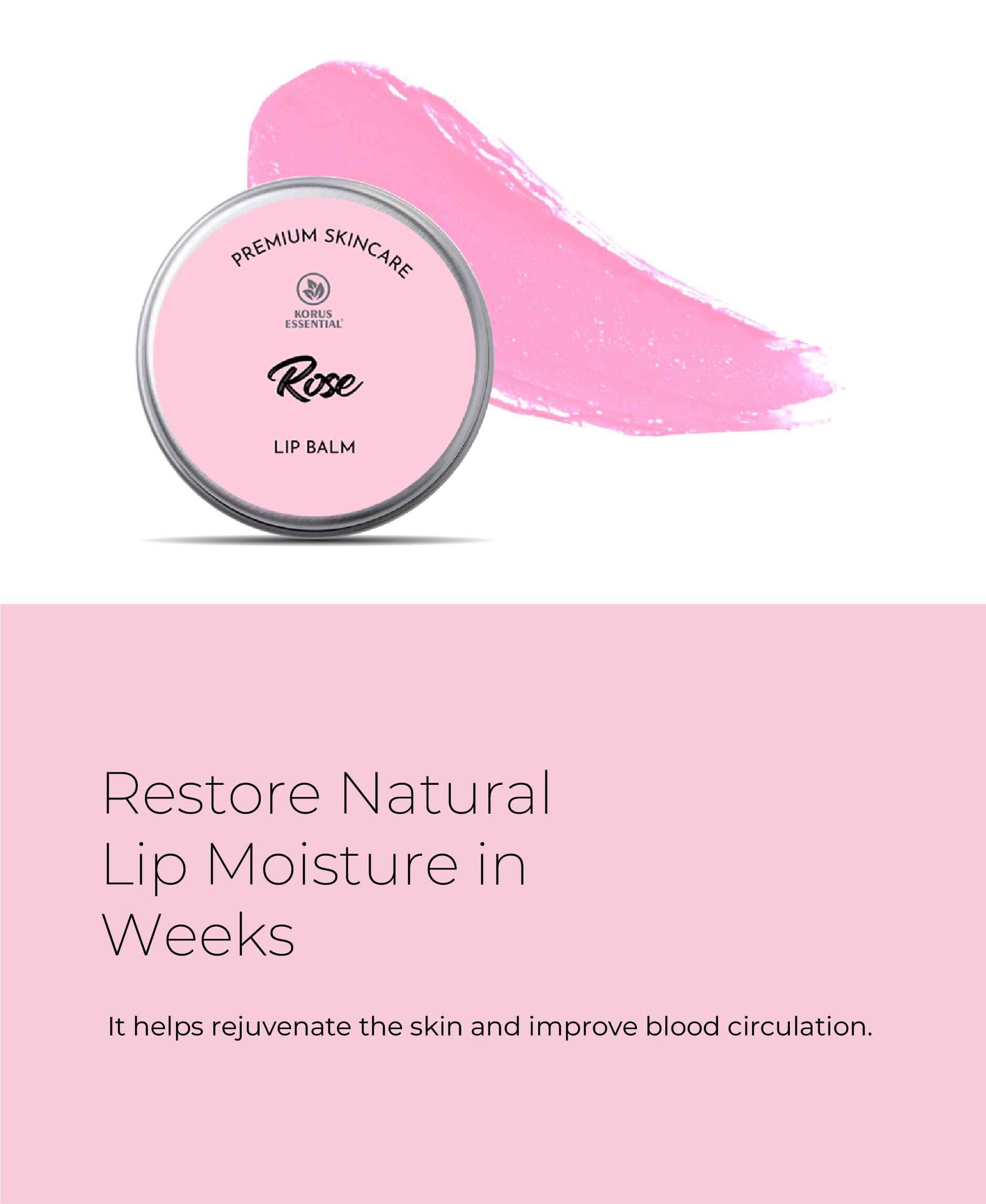 Korus Essential Rose Lip Balm with Shea Butter 8gm - Health N Wellness Shop
