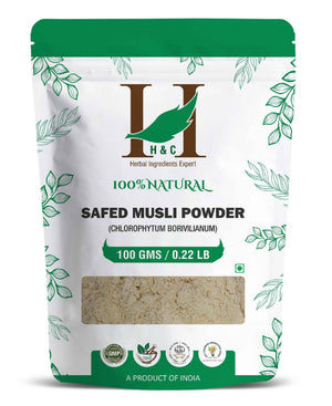 H&C Natural Safed Musli Powder 100gm - Strength & Stamina - Health N Wellness Shop