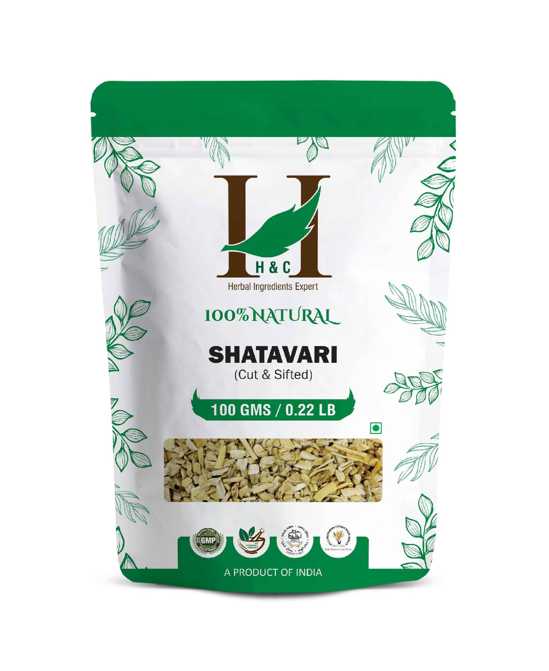 H&C Natural Shatavari Cut & Sifted 100gm - Women's Wellness & Vitality - Health N Wellness Shop