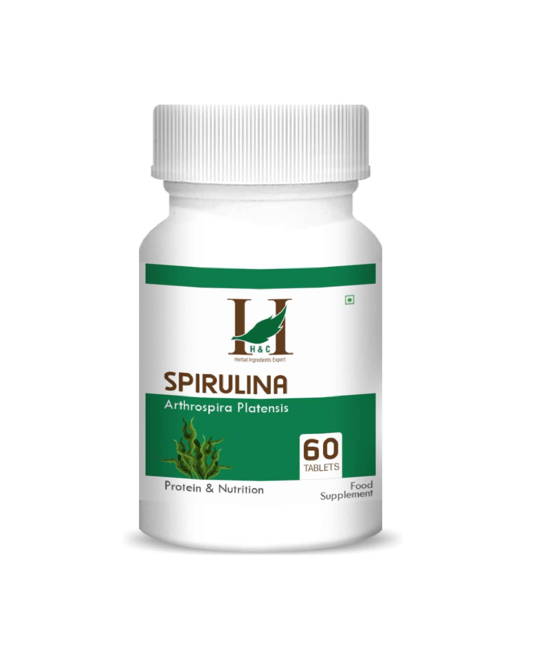 H&C Natural Spirulina Tablet 60 Count - Immunity & Energy Booster - Health N Wellness Shop