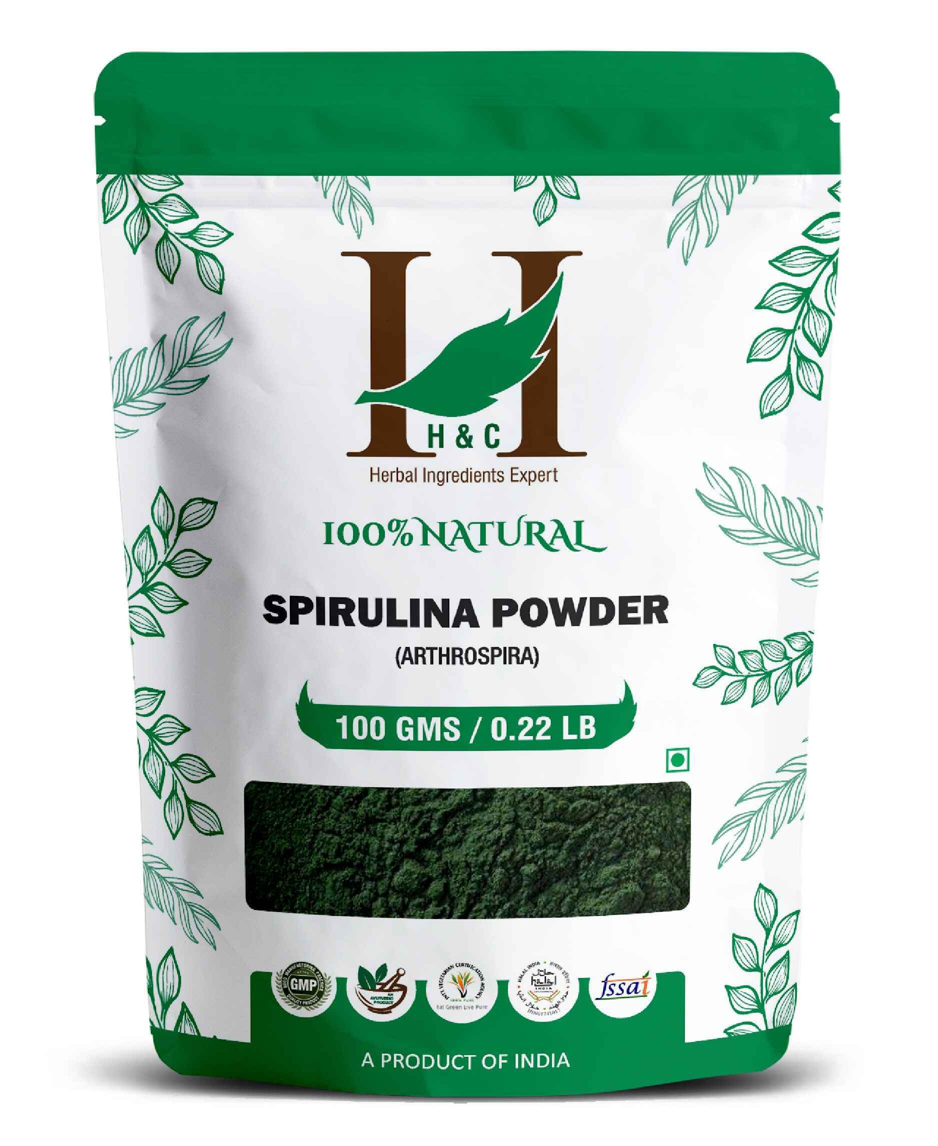 H&C Natural Spirulina Powder 100gm - Protein & Energy Boost - Health N Wellness Shop