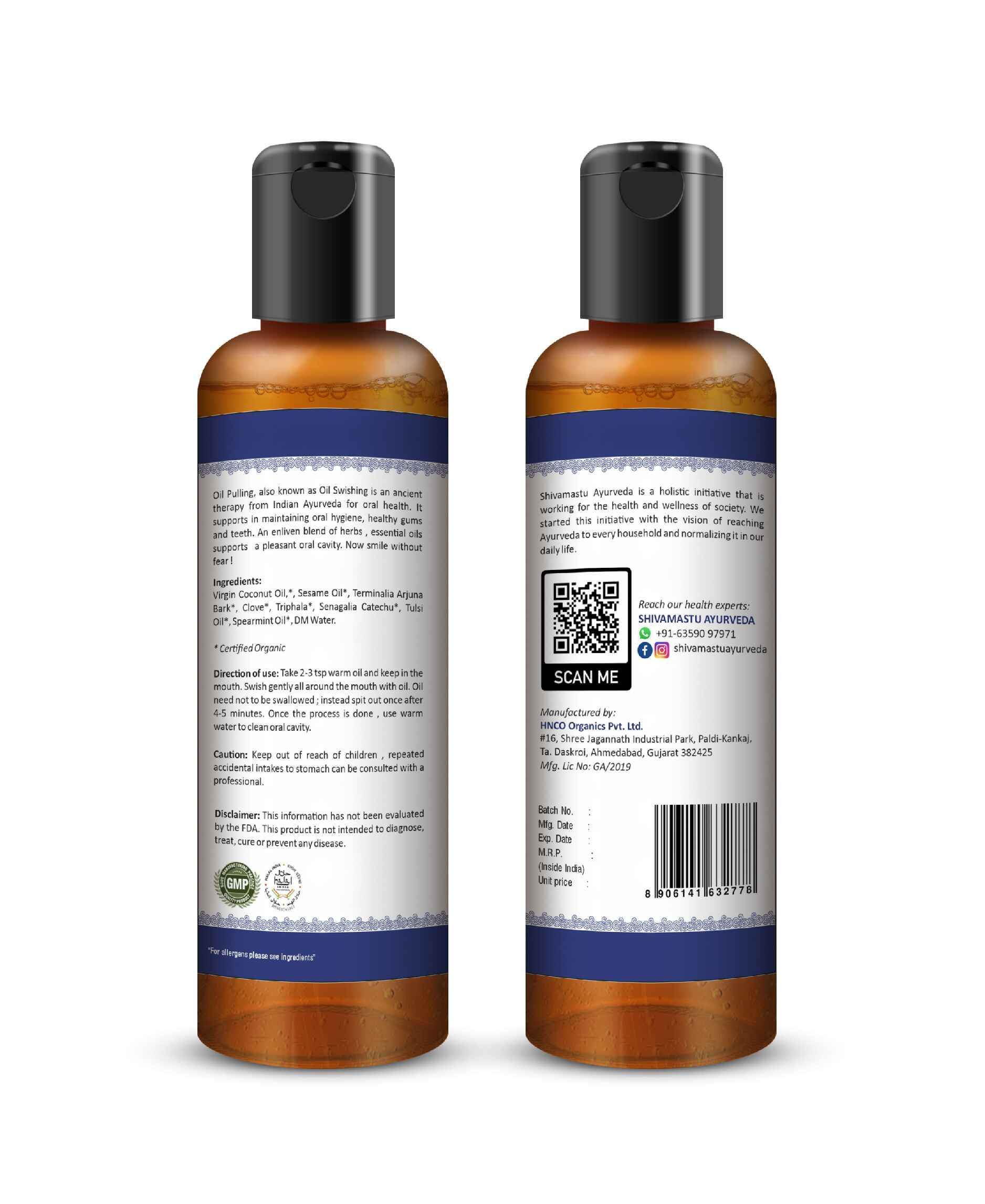Shivamastu Ayurveda Organic Swish Oil 200 ml - 6.76 fl oz - Health N Wellness Shop