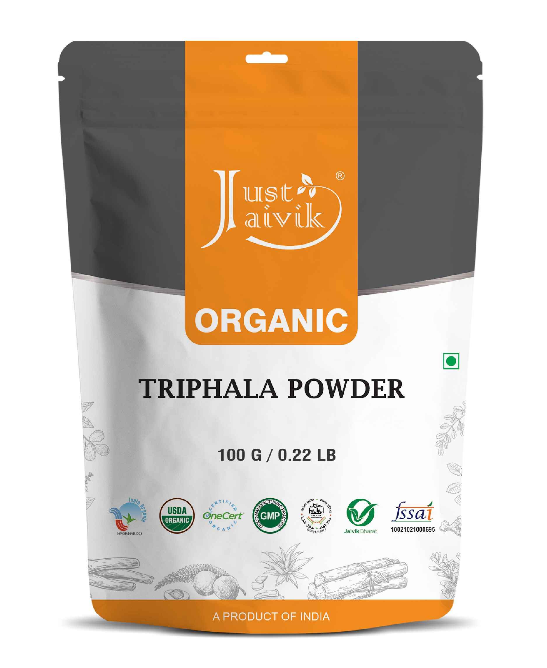 Just Jaivik Organic Triphala Powder 100gm - Digestive Health - Health N Wellness Shop