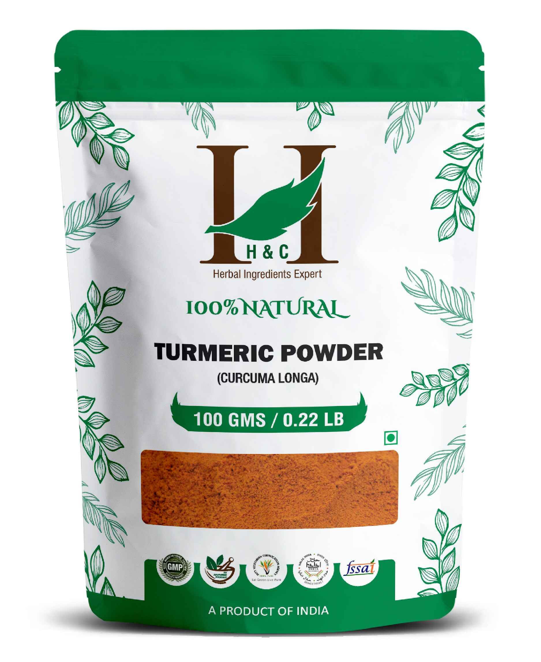 H&C Natural Turmeric Powder 100gm - Golden Immunity & Anti - Inflammatory Support - Health N Wellness Shop