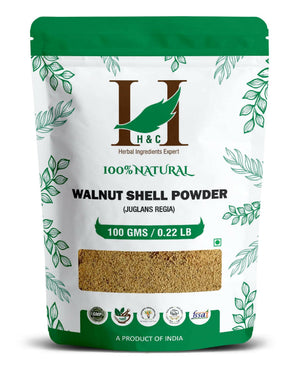 H&C Natural Walnut Shell Powder 100gm - Natural Exfoliant - Health N Wellness Shop