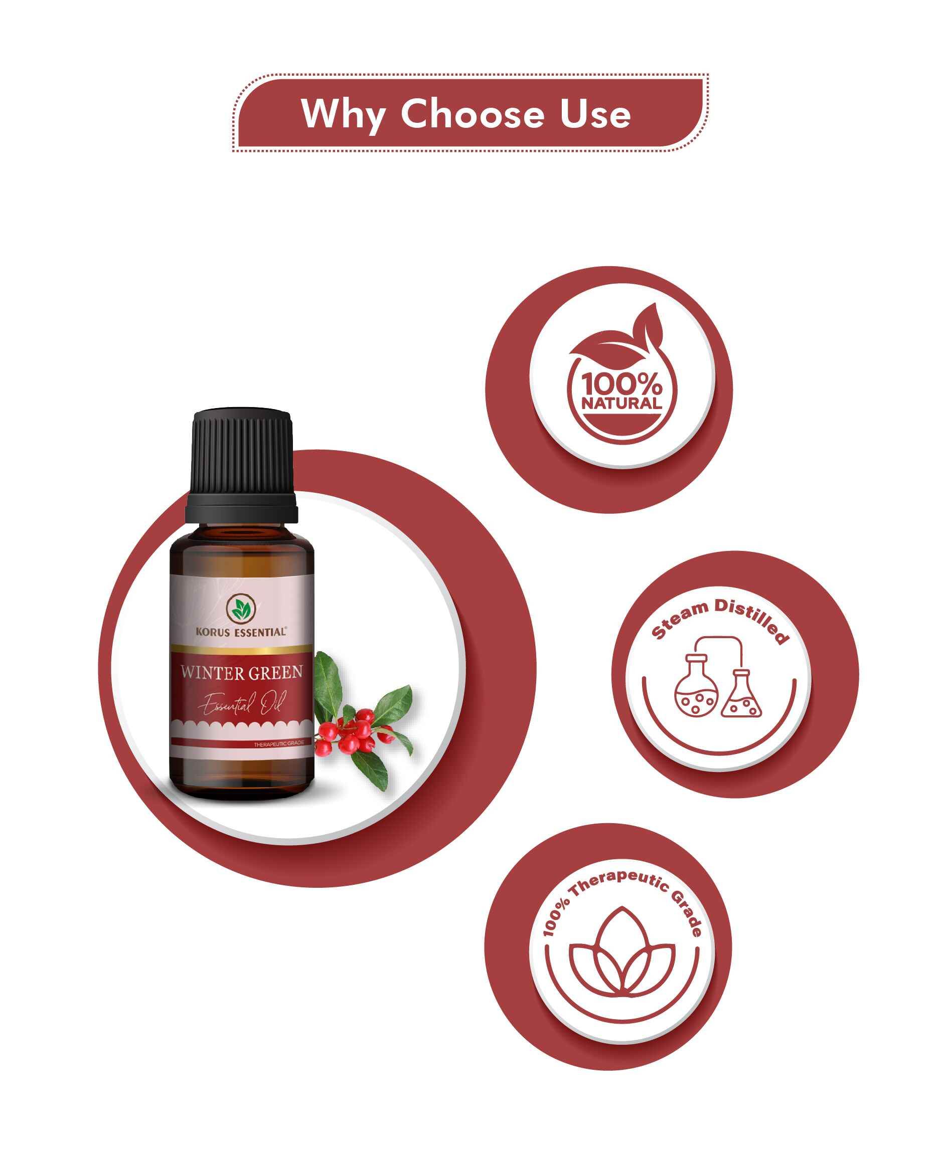Korus Essential Winter Green Oil – Natural Pain Relief & Aromatherapy - Health N Wellness Shop