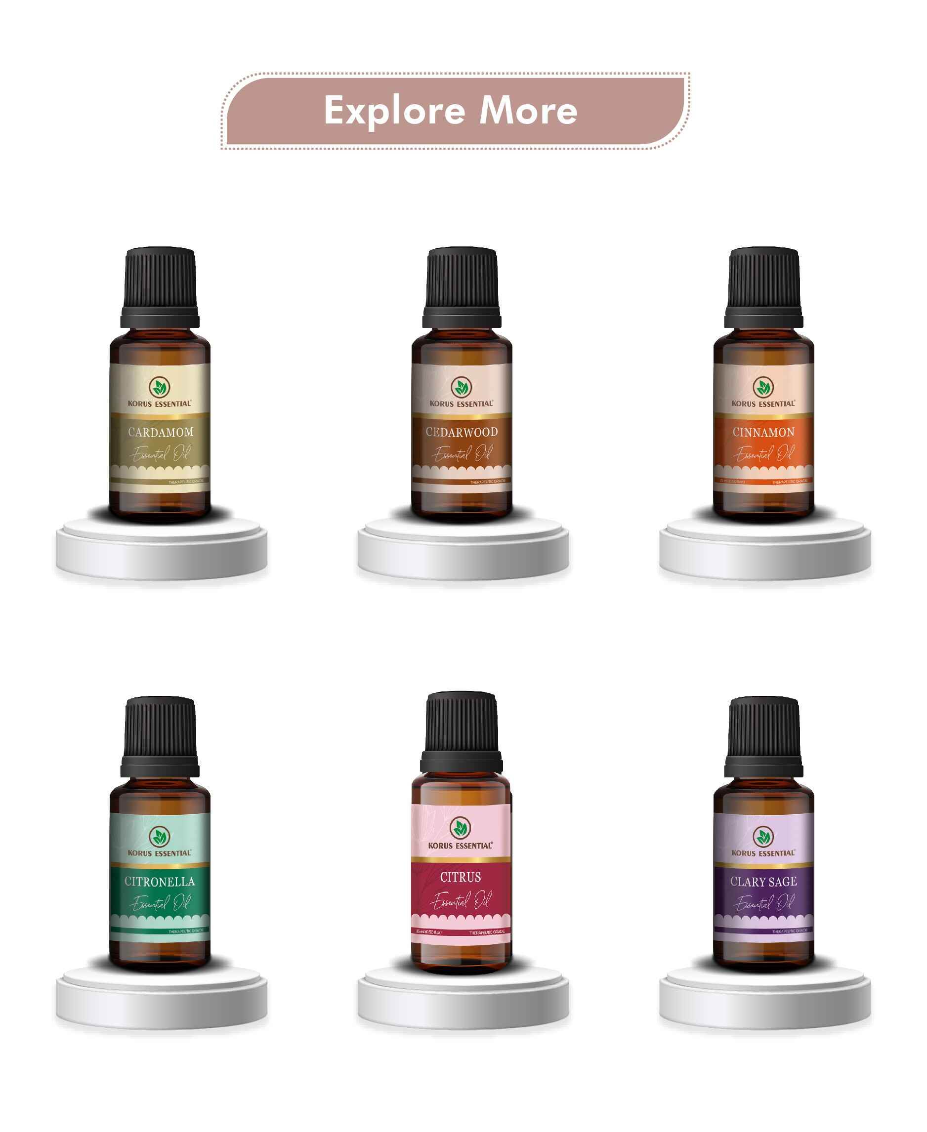 Korus Essential Camphor Oil – 100% Pure Therapeutic Grade for Hair Growth, Pain Relief, and Aromatherapy Uses - Health N Wellness Shop