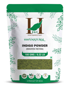 H&C Natural Indigo Powder 100gm - Natural Black Hair Color - Health N Wellness Shop
