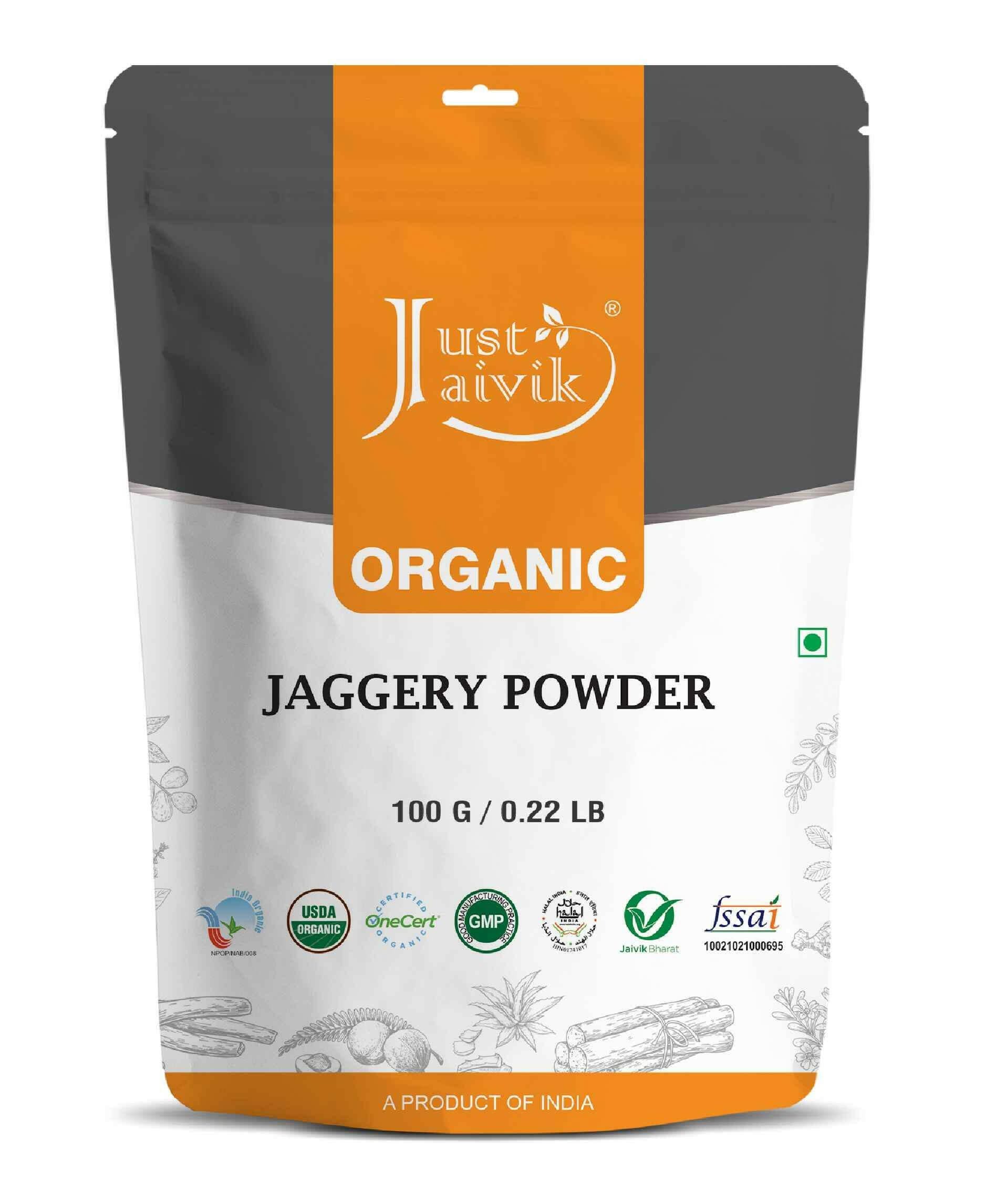 Just Jaivik Organic Jaggery Powder 100gm - Natural Sweetener - Health N Wellness Shop